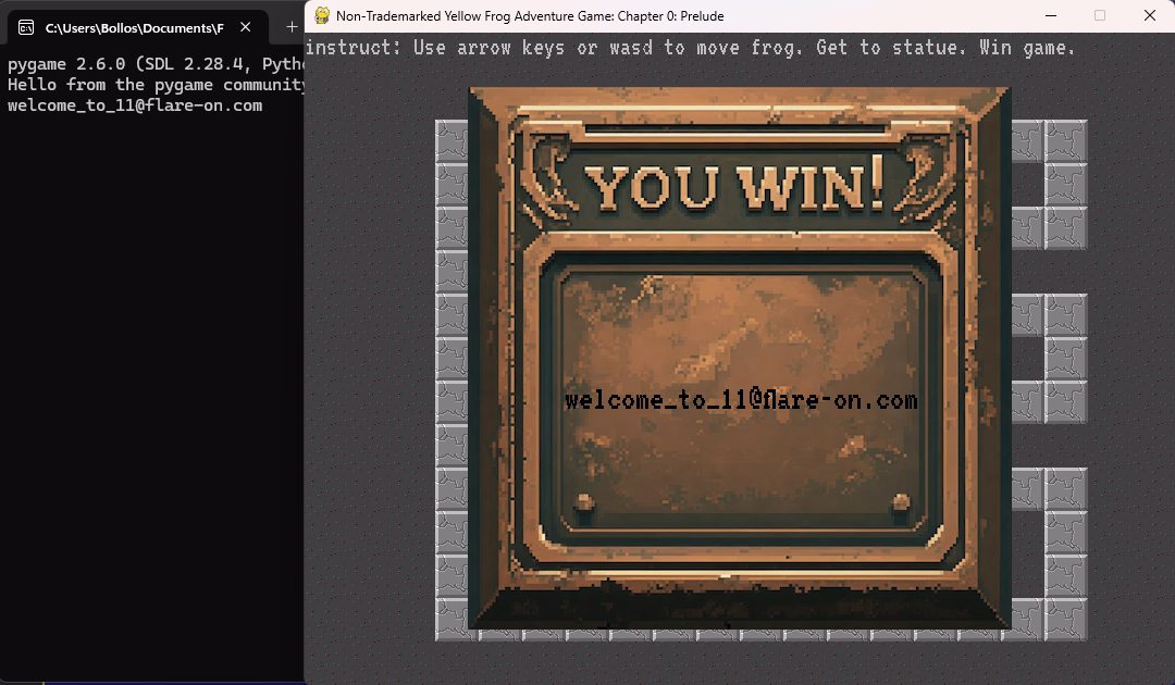 Flare-On 11 frog - challenge flag