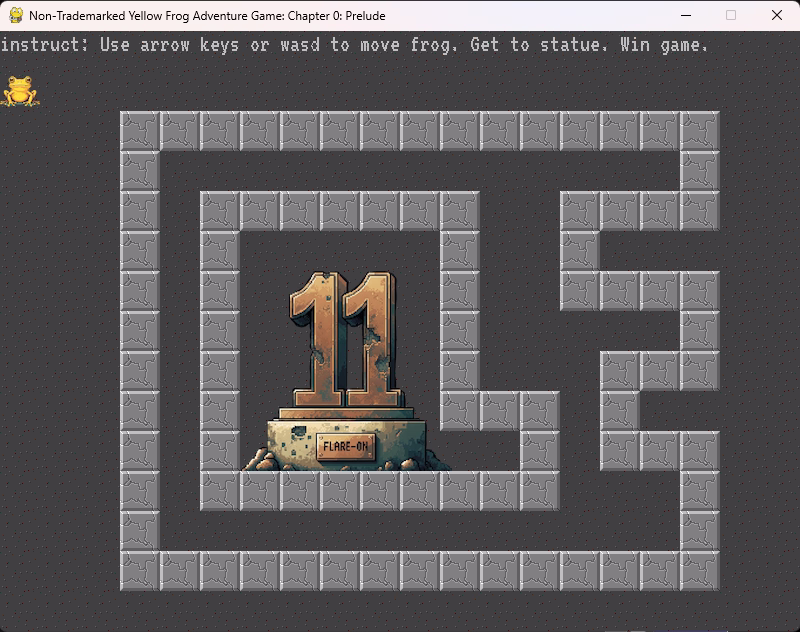 Flare-On 11 frog - game window