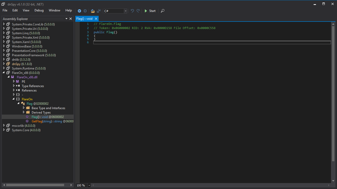 Flare-on 9 alamode empty function section
