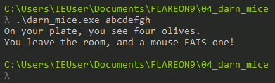 Flare-on 9 darn_mice output with random input